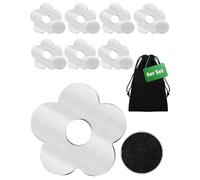 NETONDA 8PCS Pince Nappe Exterieur Poids de Nappe Inoxydable Attache Nappe Crochet magnétique Bloque Nappe - 56g par Clip Nappe pour Table Rideaux - Fleur