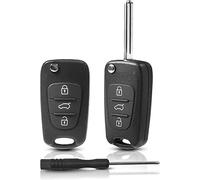 NETONDA Lot de 2 Pcs Coques de Clé de Voiture Compatible avec Hyundai i10 i20 i30 ix20 ix35 - Etui de Clé à Télécommande Compatible avec Kia