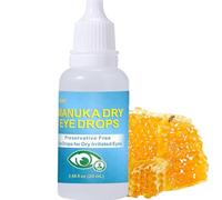 Netrca Gouttes oculaires au miel de Manuka, soulagement rapide des gouttes oculaires pour les yeux secs, hydratation durable, soulage les symptômes oculaires secs modérés à sévères, 2 ml
