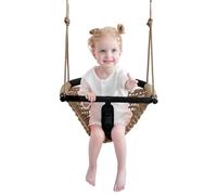 Nets Tribe Balançoire 2 en 1 pour tout-petits, siège à bascule pour enfants, avec cordes réglables, kit de balançoire de jeu de corde robuste pour enfants, intérieur et extérieur, jardin, produit de