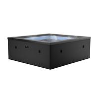 NETSPA Spa - Celestia - Semi-Rigide, carré, 6 Places, Coloris Charcoal Black - SP-CLS6-CB