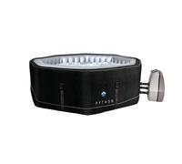 NETSPA - Spa Gonflable Octogonal SP-PYT155D - Python 5/6 Personnes - 185X70Cm - -Revêtement PVC Laminé Similicuir -Housse Effet Croco - Liner Intérieur Perle