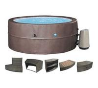 NETSPA Spa Vita premium 6 places + mobilier 5 éléments Noir G