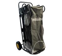 Netsportique Chariot d’équipement POWERSHOT® - Couleur au Choix - Idéal pour Transporter Facilement Le matériel - Coach Football (Gris et Noir)