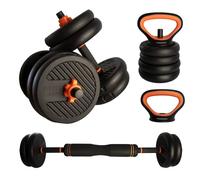 Netsportique Kit de Musculation Complet 10kg - Kettlebell, Barbell, Haltères, Poignées de Pompes