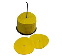 Netsportique Lot de 24 Petits disques de marquage- Choix de Couleur Disponible (Rose Bleu Jaune ou Blanc)-Diamètre: 10cm-Sac de Transport et Support Inclus. (Jaune)