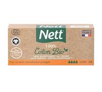 Nett - Boite De 16 Tampons En Coton Bio Avec Applicateur Super Unités Tampon 16 Un