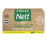 Nett - Coton Bio Tampon Sans Applicateur, Normal, Boite De 16 Tampons 16 Un