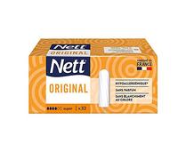 Nett - Tampon Original Super Sans Applicateur (boîte de de 32 pièces) - Tampons hypoallergéniques, sans parfum et sans blanchiment au chlore - Protection hygiénique pour flux abondants