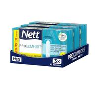 Nett | Tampon ProComfort Normal Sans Applicateur (boîte de de 32 pièces) - Tampons hypoallergéniques, sans parfum et sans blanchiment au chlore - Protection hygiénique pour flux moyen (Lot de 3)