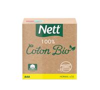 Nett - Tampons 100% Coton Bio Normal Avec Applicateur - Tampons hypoallergéniques avec rainures incurvées - Lot de 4 boites