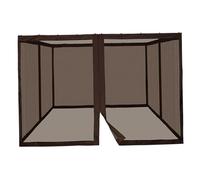 Netting de moustiques de Gazebo, Netting moustiques Remplacement 11.8x11.8x7.5ft, Panneaux d'écran Gazebo rétractables Brun Clair, pliants (Moustique Filet Uniquement)