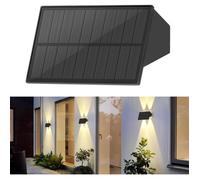 Nettlife Applique murale solaire d'extérieur - appliques murales extérieures étanches appliques murales solaires blanc chaud