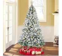 Nettlife Sapin de Noël artificiel 2,1m “Neige” - Aspect réaliste, branches luxuriantes, base métallique robuste