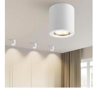 Nettlife Spot à encastrer blanc spot à encastrer rond : Spot à encastrer GU10 spot de plafond plafonnier apparent en plâtre moderne