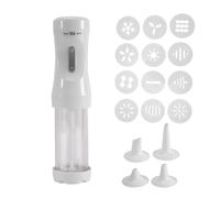 Nettoppo 1 Presse à Électrique avec 12 Moules et 4 Buses de Décoration, Moule de Cuisson en ABS pour Gâteaux, Desserts, Bricolage et Décoration, Fournitures de Pâtisserie