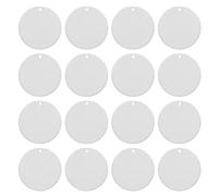Nettoppo 150 PièCes SéRies Rond Acrylique Porte-CléS Blancs 2 Pouces Clair Acrylique Cercles Disques Transparent pour Bricolage Porte-CléS Artisanat Projet