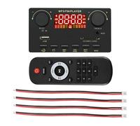 Nettoppo 2 x 40 W Amplificateur Bluetooth 5.0 lecteur MP3 WAV carte décodeur 12 V voiture radio FM prise en charge TF USB AUX kit mains libres (A)