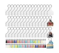 Nettoppo 200 Pièces D'Étiquettes d'oreille de Vache par Sublimation, Porte-Clés Vierges en Vrac pour Ajouter Vos Photos, et Citations Préférés, Durables et Faciles à Utiliser