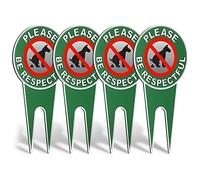 Nettoppo 4 PièCes Pas de Signes de Caca pour Chien s'il Vous PlaîT Soyez Respectueux Pas de Signes de Pelouse de Chien Caca Pas de Signes de Jardin Caca de Chien