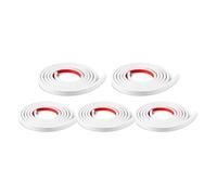 Nettoppo 5 Rouleaux au Total D'Inserts de Grille de Fenêtre, Kit de Grille, Garniture Auto-Adhésive à Décoller et à Coller, Simulation de Fenêtre Décorative de Bricolage, Blanc