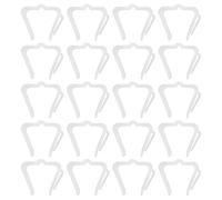 Nettoppo 50 Pcs Crochets de Suspension pour Guirlandes de Noël 1 5/8 Pouces Clips de Planches de Rives en Plastique.