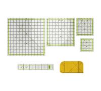 Nettoppo 6 PièCes SéRies RèGle de Courtepointe CarréE Acrylique RèGle de Courtepointe RèGle de Coupe de Tissu Marqueur Transparent RèGle de Repassage Acrylique