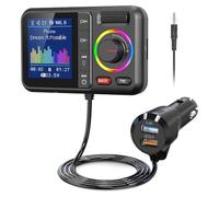 Nettoppo BT98L Adaptateur transmetteur Bluetooth 5.0 avec affichage LED AUX 3,5 mm Lecteur MP3 HiFi Adaptateur audio pour PC TV voiture haut-parleur maison