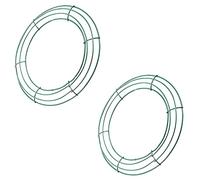 Nettoppo Cadre de Guirlande de Fil de 14 Pouces en Forme de Guirlande Ronde en MéTal Faisant des Anneaux Vert pour la DéCoration de de FêTe de NoëL DIY Pack de 2