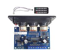 Nettoppo Carte amplificateur de puissance numérique 2.1 canaux avec télécommande 2 x 25 W + 50 W BT5.0 Subwoofer D-Amplificateur DC 12-20 V
