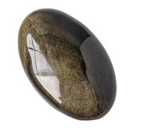 Nettoppo Gemme de Cristal Naturel Obsidienne Dorée, Jouet de Pouce en Pierre de Palmier, Compresse Chaude, Artisanat de Guérison, Santé Familiale, Énergie, Cadeaux de Pierres Précieuses, Installation