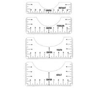 Nettoppo Outil D'Alignement de Guide de RèGle de T-Shirt pour Vinyle, Outil D'Alignement pour Outil de Centrage de T-Shirt Graphique (Clair et Transparent)