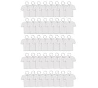 Nettoppo Paquet de 40 Porte-Clés Vierges par Sublimation MDF Double Face par Transfert de Chaleur Football Porte-Clés Vierges en Vrac, Facile à Installer et Facile à Utiliser