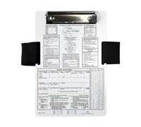 Nettoppo Presse-Papiers Pilote IFR, Genouillère en Aluminium Améliorée, Clip en Métal D'Aviation, Porte-Stylo Utilitaire et Sangle Autocollante en Nylon Confortable, et Facile à Utiliser