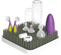 Nettoyage Biberon Patch Egouttoir Gazon Vert Séchoir pour accessoires de bébé comme biberons étines et timbales (Gris)