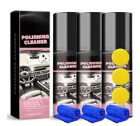 Nettoyage Cuir Voiture Interieur, Renovateur Plastique Voiture Extérieur, Nettoyant Cuir Plastique Pour Interieur de Voiture, Crystal Coating Voiture Plastique Rénovation Revêtement -100ml (3-Pcs)