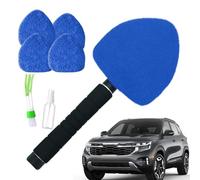 Nettoyage De Pare-Brise - Réutilisables Nettoyeur De Pare-Brise avec Manche Téléscopique 4 Tête De Remplacement | Kit De Nettoyage pour Vitres De Voiture pour Nettoyer Voitures, Motos Et Camions
