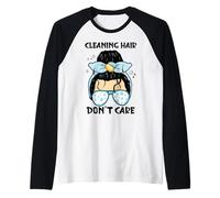 Nettoyage des cheveux Chignon en désordre Femme de ménage Manche Raglan