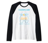 Nettoyage des cheveux Chignon en désordre Femme de ménage Manche Raglan
