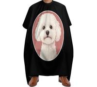 nettoyage facile Cape de Coupe de Cheveux, Bichon frisé blanc, Capes de Coiffeur Imperméable Cape de Coupe pour Adolescents Femmes Salon