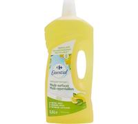 Nettoyage facile et rapide de toutes vos surfaces - CARREFOUR ESSENTIAL Nettoyant Ménager Multi-Surfaces Citron, 1,5l - Lot de 4
