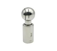 Nettoyage rotatif en acier inoxydable Boule de pulvérisation rotative à filetage interne en acier inoxydable BSP SS316L, raccord lavage couverture 360 degrés 3/8-2 pouces, 1 pièce(1inch)