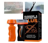 Nettoyage Vitre - Kit 2 En 1 | Dégraisseur Anti-reflets Hydrophobe, Éliminateur Pellicule Grasse Et Agent Protecteur | Pour Pare-brise Auto, Vitres, Miroirs, Porte Douche - Usages Variés
