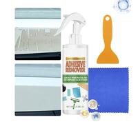 Nettoyant à base d'agrumes - 100 ml de dissolvant d'étiquettes, 3,8 x 16,8 cm, kit de gomme adhésive liquide avec racloir, serviette de retrait de décalcomanie, pour pare-chocs, fenêtre, mur