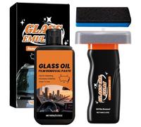 Nettoyant à émulsion de verre à main | Dissolvant de film d'huile pour fenêtres | Brosse de nettoyage de film de verre | Nettoyage anti-buée et anti-pluie 120 ml | Pour les meubles de camion de moto