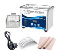 Nettoyant À Ultrasons, Nettoyeur de Lunettes Sonic Wave en Acier Inoxydable de 0,8 L avec Chauffage Et Minuterie, pour Bijoux, Argent, Retenue, Lunettes, Montres, Acier Inoxydable
