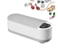 Nettoyant à ultrasons portable pour lunettes, prothèses, colliers, boucles d'oreilles, bagues, pièces de monnaie avec 2 modes rechargeables pour les bureaux de voyage