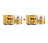 Nettoyant Au Curcuma, Contrôle De L'huile, Élimination Des Taches Foncées, Anti-Acné, Nettoyage En Profondeur, Rétrécissement Des Pores, Crème Hydratante À La Vitamine C--2 X 50ml Boxed