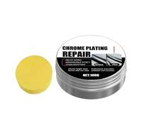 Nettoyant Chrome pour Voitures | 100 g de crème de polissage chromée | Solution antirouille et de réparation des rayures | Nettoyant métallique robuste pour jantes de voiture, gril, four, table de cui