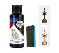 Nettoyant Cuivre | Nettoyant Restaurateur Cuivre - Enlève Taches et Reduit l'Oxydation 50ml Sans Rayures avec Éponge pour Acier Inoxydable Aluminium Chrome Argenterie